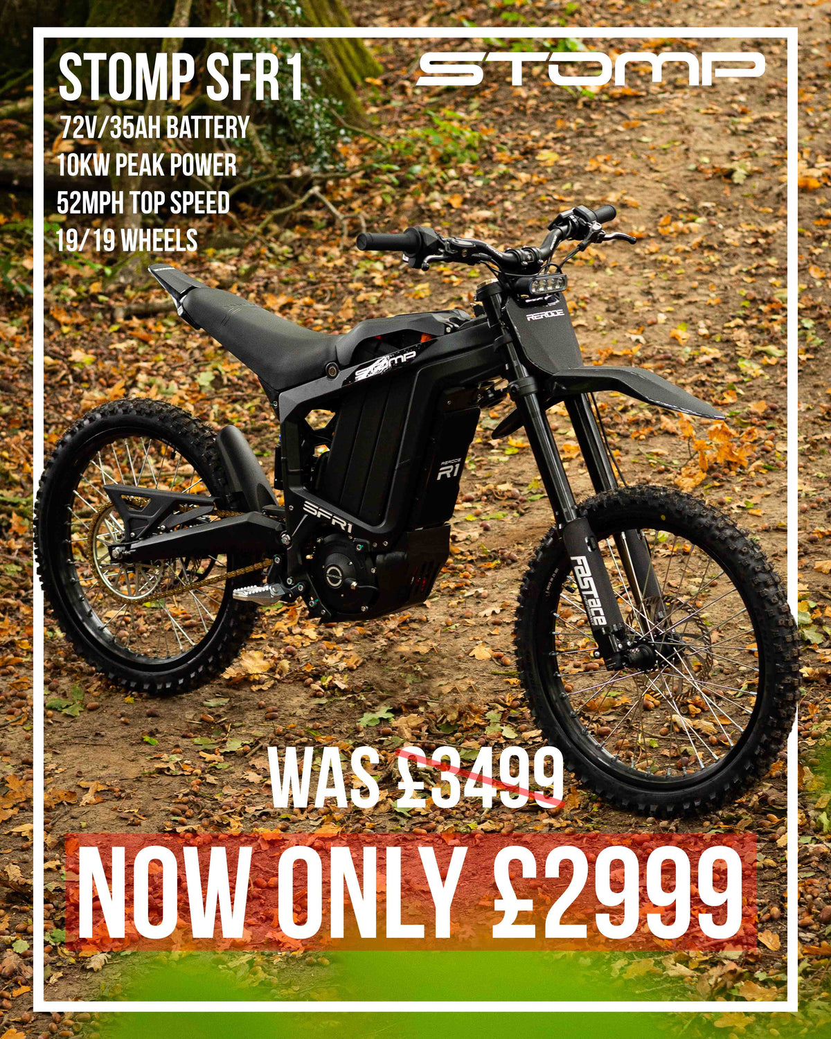Secure the Ultimate Off-Road Deal: Save £500 on the Rerode Stomp SFR1 Electric Dirt Bike